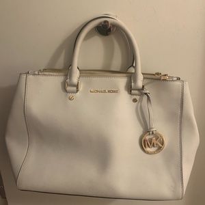 Michael Kors White Purse Bag